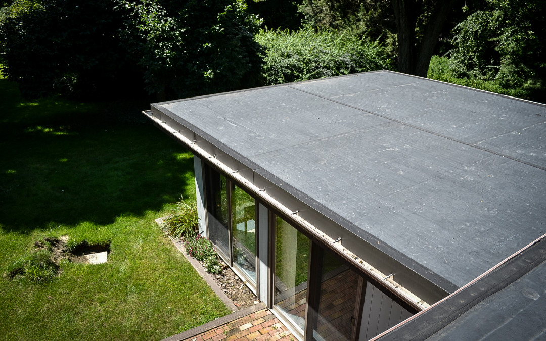 New Firestone Fully Adhered EPDM Membrane Roofing System for New Hartford Home